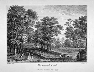 Rosamonds Pond, St Jamess Park, Westminster, London, 1799. Artist: M Merigot