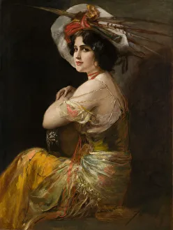 Guerrero Prints: Rosario Guerrero as Carmen, c. 1908. Creator: Kaulbach, Friedrich August von (1850-1920)