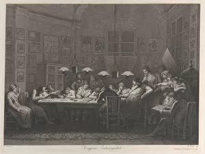 Class Gallery: Rosaspinas drawing academy, 1811. Creator: Giulio Tomba