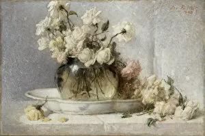 Vase Collection: Roses, 1898. Creator: John Ferguson Weir