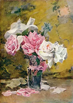 Petal Prints: Roses and Brocade, c19th century. Artist: Francis Edward James
