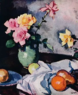 Samuel John Prints: Roses and Fruit, c1931. Artist: Samuel John Peploe