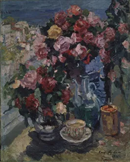 Korovin Prints: Roses. Gurzuf, 1916. Artist: Korovin, Konstantin Alexeyevich (1861-1939)