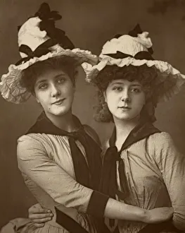 Double Act Prints: Two Roses ;Maude Millett and Annie Hughes, British actresses, 1888. Artist: W&D Downey