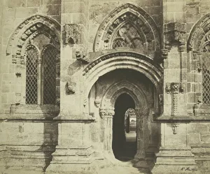Late Gothic Prints: Roslin Chapel, South Porch, 1856. Creator: Roger Fenton