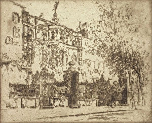 Pennell Joseph Prints: Rossetti's House, 1906. Creator: Joseph Pennell