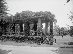 Pavilions Prints: Rostrum in [Soldiers'] National Cemetery, Gettysburg, c1903. Creator: Unknown