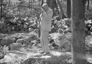 Portrait Photographs Prints: Rothbart, Albert, Mr. taking a photograph outdoors