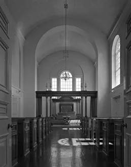Cremation Prints: Rotherham Crematorium interior, 20th July 1962. Artist: Michael Walters