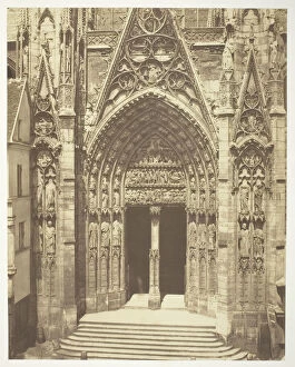 Rouen Cathedral, 1858. Creators: Bisson Frères, Louis-Auguste Bisson