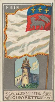 Rouen, from the City Flags series (N6) for Allen & Ginter Cigarettes Brands, 1887