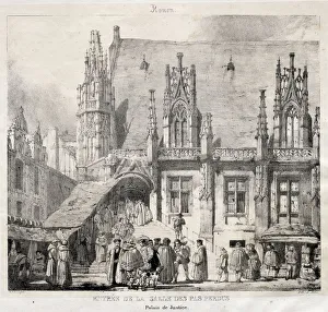 Rouen: Entree de la Salle des Pas Perdus, Palais du Justice, 1824