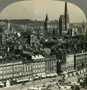 Rouen, France, from across the River Seine, c1930s. Creator: Unknown Rouen, France, from across the River Seine, c1930s. Creator: Unknown