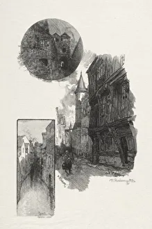 Rouen Illustre: Cour de LAlbane; Rue Saint Romain; Laubette Rue Armand - Carrel, 1896