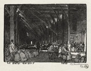 Rouen Illustre: La Halle aux Bles, 1896. Creator: Auguste Louis Lepere (French