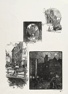 Rouen Illustre: Rue des Charretes; Rue de Halage; Rue Eau de Robec; Place des Arts, 1896