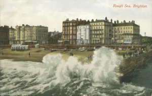 Valentines Prints: Rough Sea, Brighton, late 19th-early 20th century. Creator: Unknown