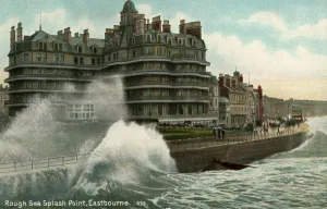 Channel Prints: Rough sea, Splash Point, Eastbourne, Sussex, c1912