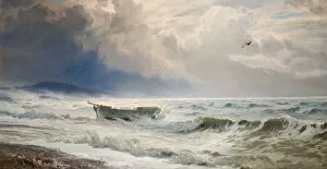 Shipwreck Collection: Rough Weather On The Coast, Cumberland, 1874. Creator: Henry Moore