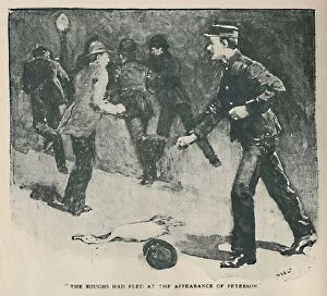 Detection Gallery: The Roughs Had Fled At The Appearance of Peterson, 1892. Artist: Sidney E Paget