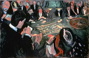 Casino Gallery: The Roulette Table at Monte Carlo, 1903. Artist: Edvard Munch