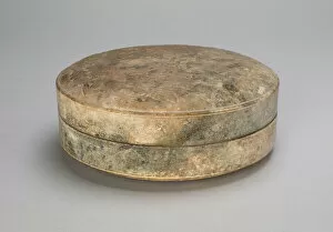 Covered Collection: Round Covered Box with Flowers and Leaves, Tang dynasty (618-907). Creator: Unknown