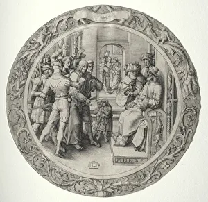 Lucas Van Leyden Dutch Prints: The Round Passion: Christ before the High Priest, 1509. Creator: Lucas van Leyden (Dutch