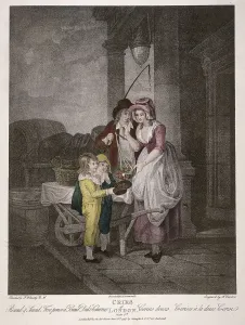 Round & Sound Fivepence a Pound Duke Cherries, Cries of London, 1795. Artist