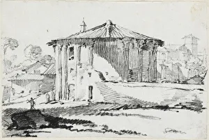 The Round Temple on the Piazza Bocca della Verità, Rome, 1744/1750. Creator: Joseph-Marie Vien the Elder