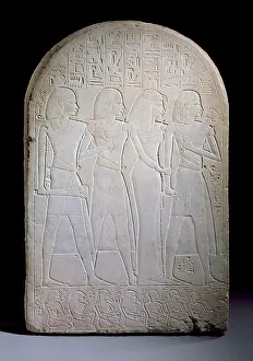 14th Century Bc Prints: Round-Topped Stela (image 1 of 3), between c.1391 and c.1353 B.C.. Creator: Unknown