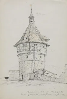 John William Casilear Prints: Round Tower, Castle of Munoth, Schafhausen