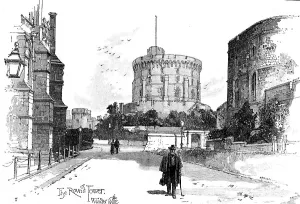 Round Tower Prints: The Round Tower, Windsor Castle, Berkshire, 1900