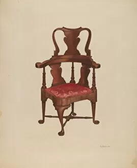 Arsen Maralian Gallery: Roundabout Chair, 1937. Creator: Arsen Maralian