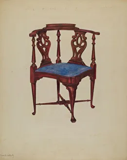 Bialostosky Ruth Prints: Roundabout Chair, 1937. Creator: Ruth Bialostosky