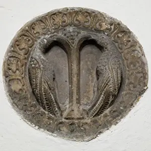 Roundel Prints: Roundel with Pair of Birds, between 12th and 13th century. Creator: Unknown