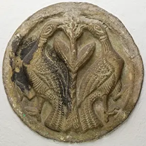 Roundel Prints: Roundel with Pair of Birds, between 12th and 13th century. Creator: Unknown