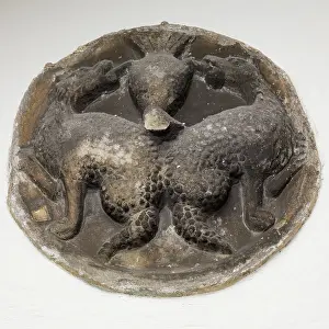 Roundel with Pair of Dragons, between 12th and 13th century. Creator: Unknown
