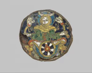 Roundel with a Personification of the Moon, Carolingian, ca. 860-890. Creator: Unknown