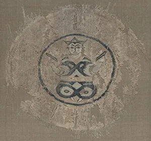 Fatimid Period Prints: Roundel with seated prince, 1000s. Creator: Unknown