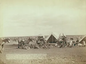 Rounding Up Prints: Roundup scenes on Belle Fouche [sic] in 1887, 1887. Creator: John C. H. Grabill