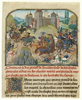 Christians Prints: Roussillon Going to Martel's Aid; Histoire de Charles Martel