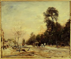 17th Arrondissement Prints: Route de la Revolt, in the evening, c1890. Creator: Henri Michel-Levy