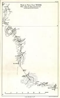 Macmillan Publishers Ltd Collection: Route to Petra from Teyaha, c1915. Creator: Stanfords Geographical Establishment