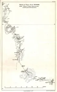 Sykes Tatton Benvenuto Mark Prints: Route to Petra from Teyaha, c1915. Creator: Stanfords Geographical Establishment