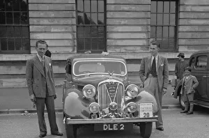 Rover 4-door saloon of FD Cooper at the South Wales Auto Club Welsh Rally, 1937 Artist