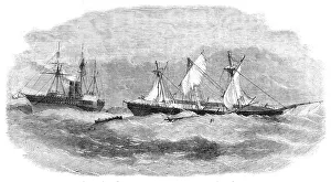 Mail Prints: The Rover's Bride abandoned at sea - boat of the Royal Mail Steamer Atrato boarding