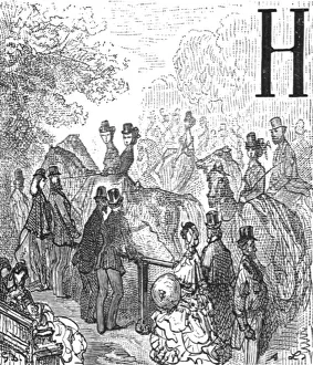 Hyde Park Gallery: The Row, 1872. Creator: Gustave Doré