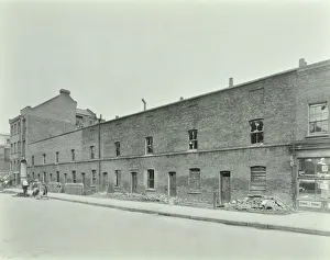 Hackney Collection: Row of derelict houses, Hackney, London, August 1937