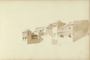 Rowhouse Prints: Row of houses, 1820-1896. Creator: Kasparus Karsen