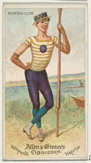 Dude Gallery: Rowing Club, from Worlds Dudes series (N31) for Allen & Ginter Cigarettes, 1888